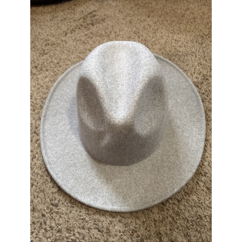 Wool Blend Panama Hat Gray Unbranded